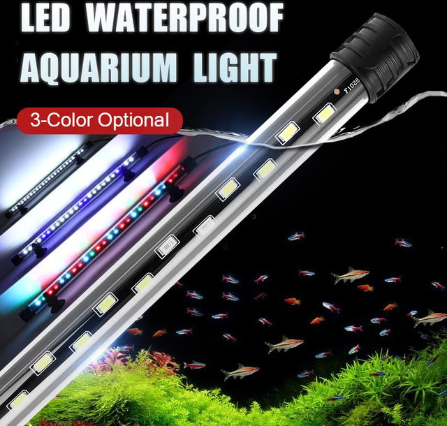 SEVEN MASTER LED Aquarium Beleuchtung in Schwarz mit Blau- und Weißtönen, Wasserdichte Unterwasser Lampe für Pflanzenwachstum, Länge: 58 cm - Bild 1