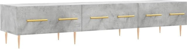 vidaXL TV-Schrank in Betongrau aus Holzwerkstoff und Eisen, B/T/H: 150 x 36 x 30 cm - Bild 1