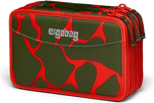 ergobag Maxi-Mäppchen LUMI Edition FeuerspeiBär in Orange und Rot mit 3 Fächern - Bild 1