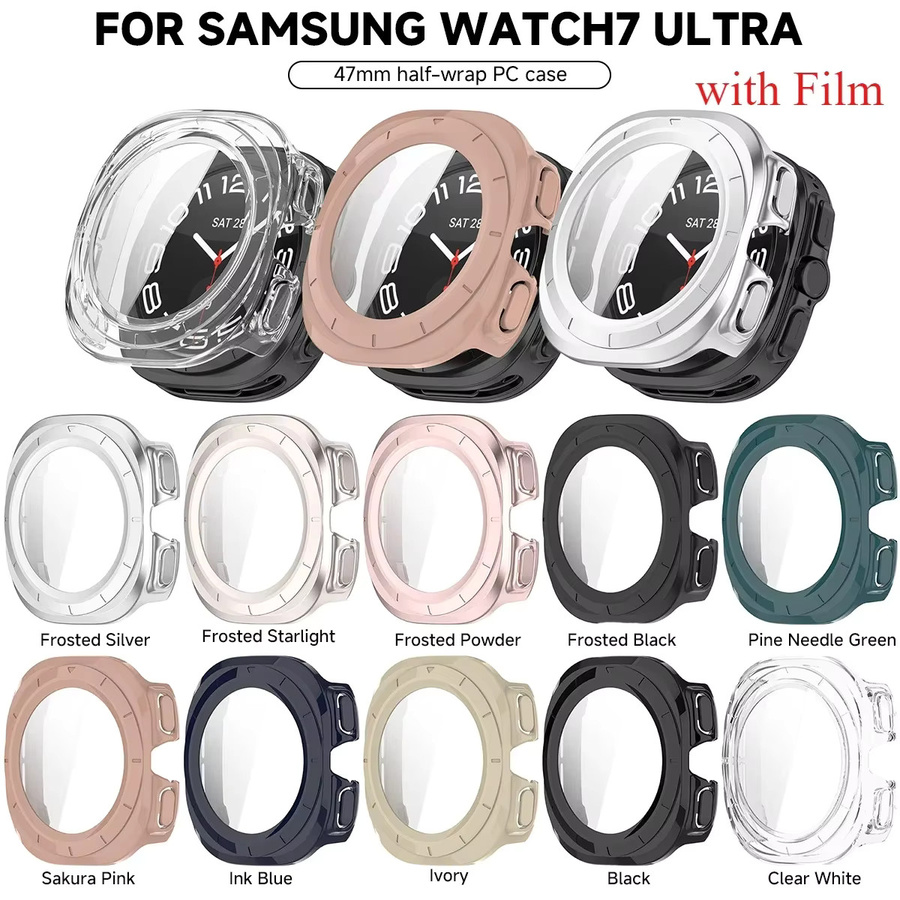 CHIICSMART Schutzhülle für Samsung Galaxy Watch 7 Ultra 47 mm mit gehärtetem Glas und Stoßstange - Bild 2
