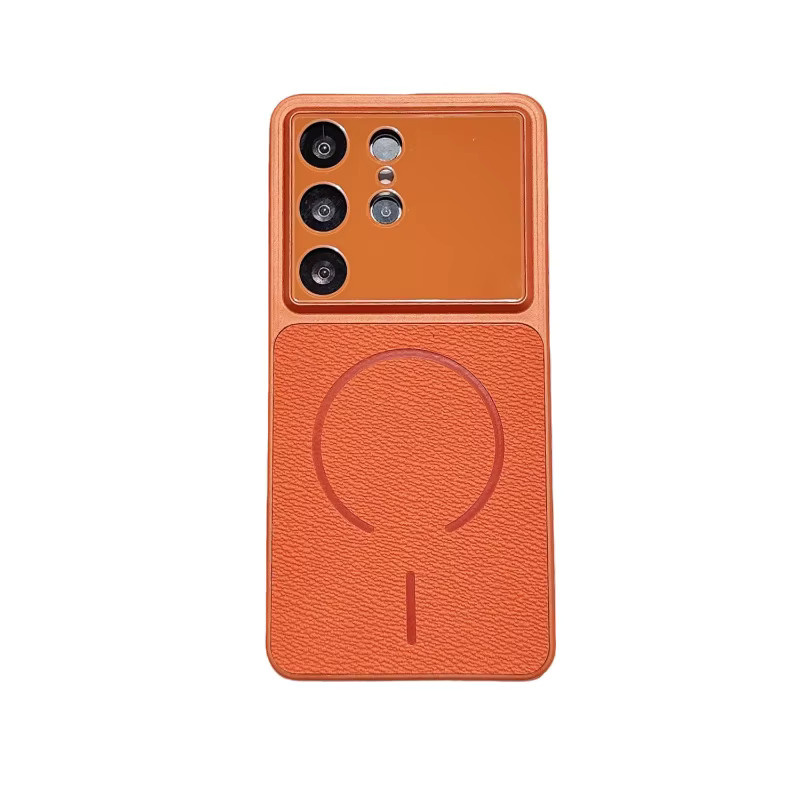Luxuriöse MagSafe Handyhülle aus weichem TPU Kunstleder für Samsung Galaxy S26 Ultra S25 Ultra S24 Plus FE - Bild 2