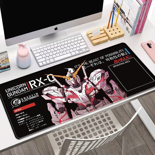 Bandai Gundam Anime Leder-Mauspad Extra Groß Anti-Rutsch Schreibtischunterlage Multicolour - Bild 1