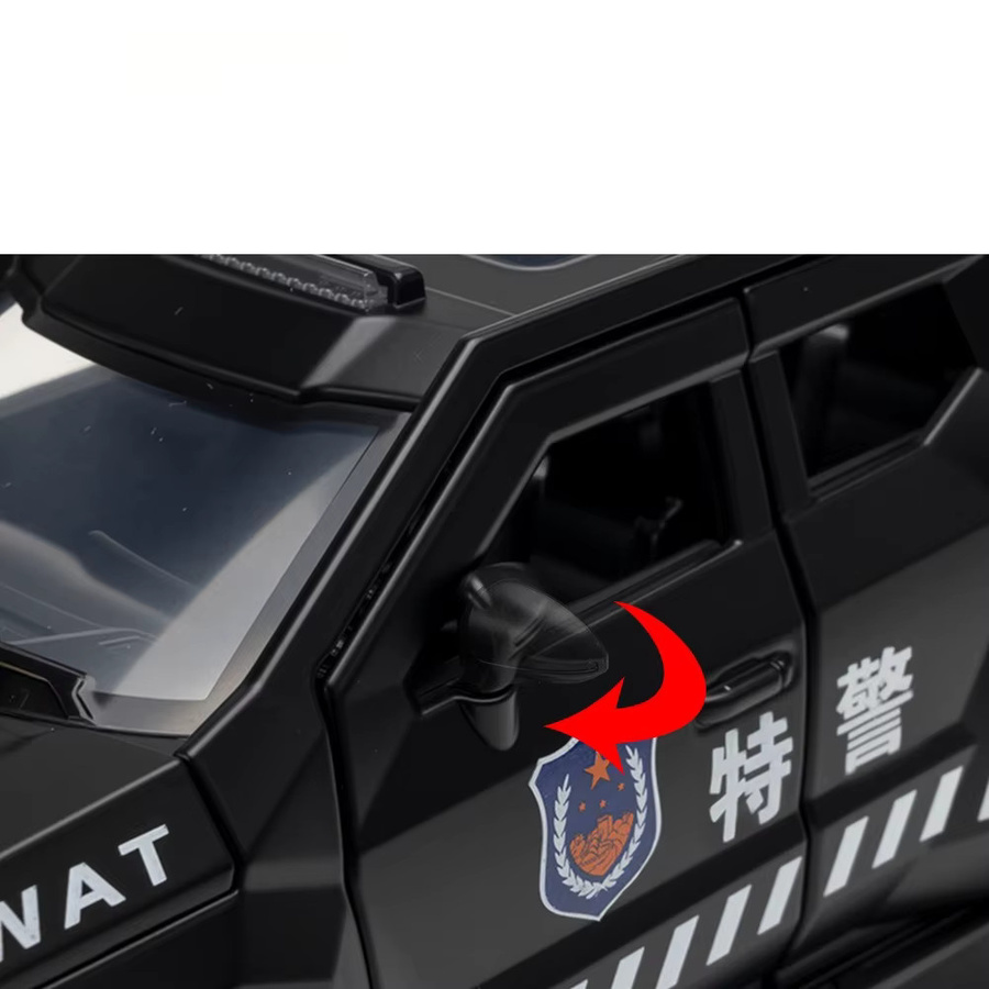 MAKEDA Avengers Polizei-Edition Automodell, 1:24, mit Sound und Licht, Rückzieh-Funktion - Bild 5