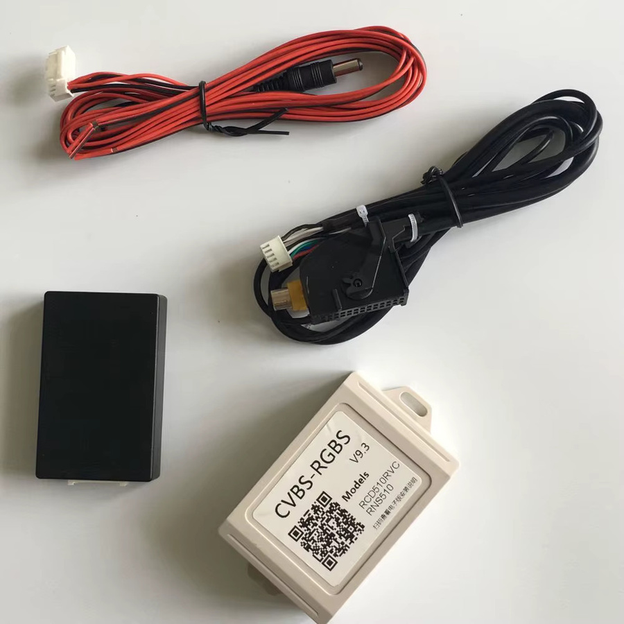 HIRIOT V 9,3 CVBS RGB Adapter und AV zu RGB Konverter für VW Volkswagen RNS510 RNS315 mit Flip Logo Kamera in Schwarz - Bild 4