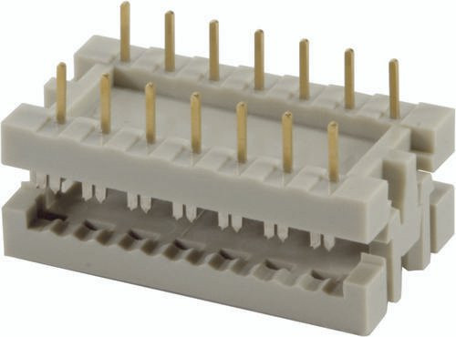 HARTING Leiterplattensteckverbinder 09170149622, 14-polig, 2 Reihen, Rastermaß: 2.54 mm, beige/grau - Bild 1