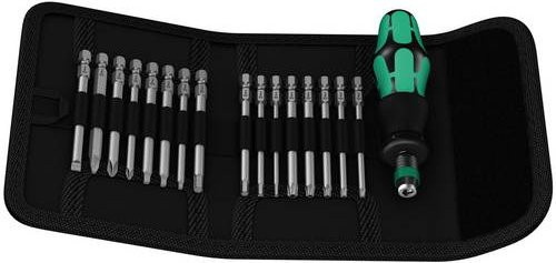 Wera Kraftform Kompakt 60 Bit-Set 17-teilig in Schwarz-Grün - Bild 1