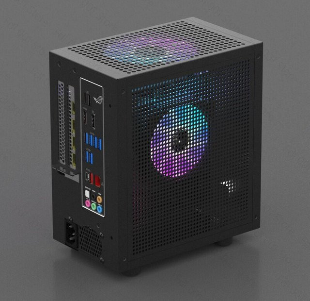 GEEEK M21 / M31 Mini ITX Computergehäuse für 120mm AIO Flüssigkeitskühler, Low-Profile GPU und 1U Flex ATX Netzteil in Schwarz oder Weiß - Bild 1