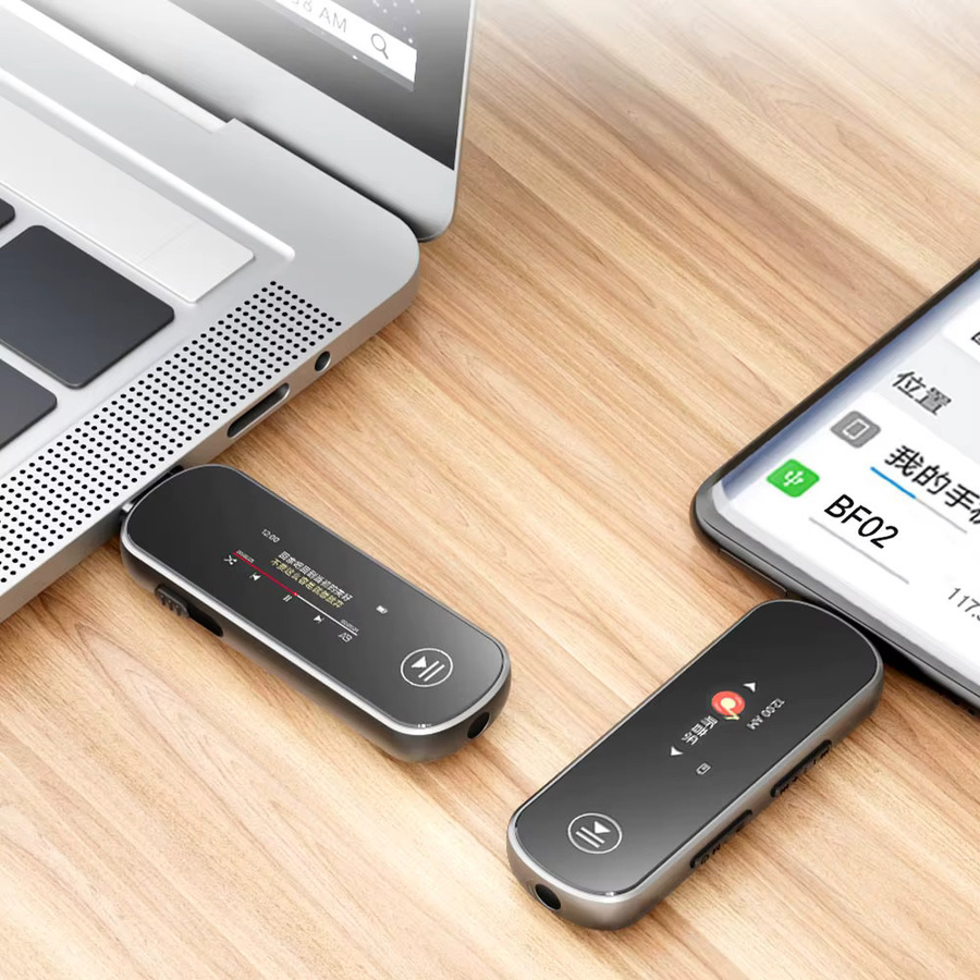 Famue Sport Clip-On MP3-Player mit Bluetooth 5.3 und USB-Anschluss, verlustfreies Audio, Schwarz - Bild 4