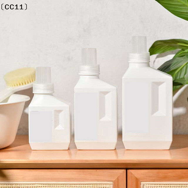 KuZHEN Aufbewahrungsbehälter für Weichspüler, Shampoo oder Spülmittel in Grau und Weiß, Volumen: 400 ml, 600 ml und 1000 ml - Bild 1
