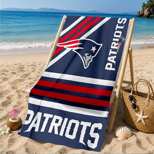 Strandtuch New England Football Team Logo von Celest Bazaar A, Blau, B/T/H: 70 x 140 cm - Bild 1