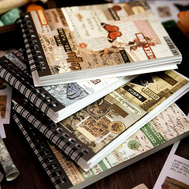 Yoofun Washi Papier Aufkleber im Retro-Stil für Collage und Scrapbooking, 50 Blatt, Multicolour - Bild 1