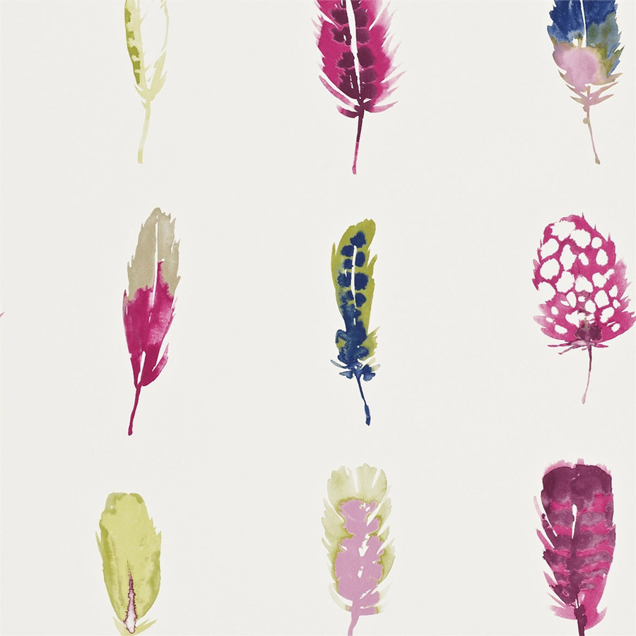 Harlequin Tapete Limosa in Loganberry, Raspberry und Olive mit botanischem Design - Bild 1