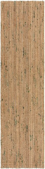Flair Rugs Kurzflorteppich Jute Boucle in Naturgrün, B/T: 60 x 230 cm - Bild 1