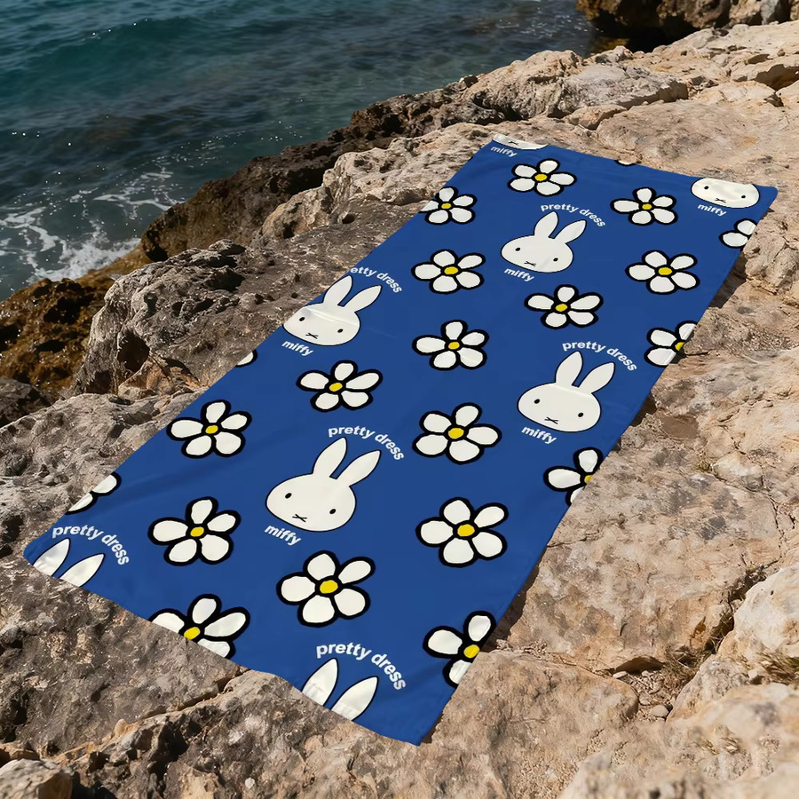 Miffy Handtuch für Kinder in Blau, schnelltrocknend und weich für Strand, Pool und Reise - Bild 6