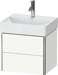Duravit Waschtischunterschrank Compact XSquare in Weiß matt mit 2 Schubladen, wandhängend, B: 48,4 cm, T: 39,0 cm, H: 39,7 cm - Bild 1