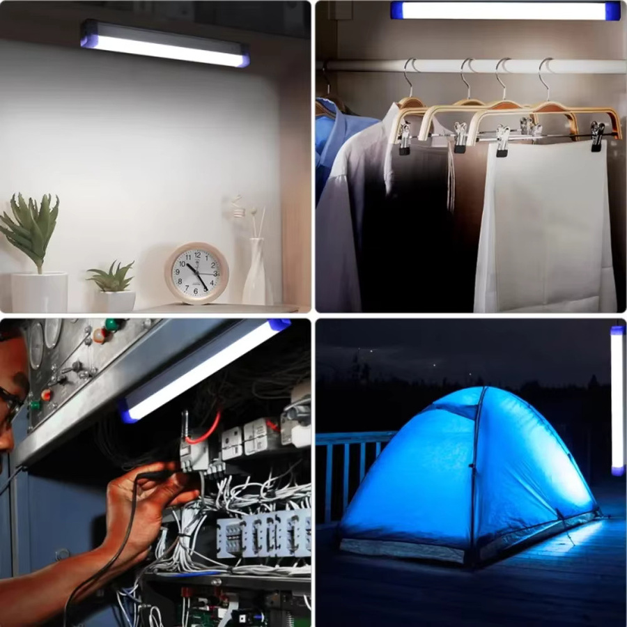ZHIYU LED-Taschenlampe mit Flutlicht, USB wiederaufladbar, magnetisch, Blau - Bild 5