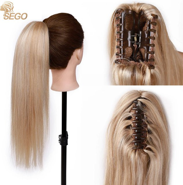 Sego Pferdeschwanz Haarverlängerung, natürliches menschliches Haar, Damen - Bild 1