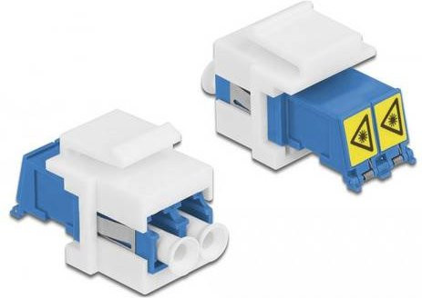 Delock 86834 LC-Einbaumodul Keystone in Weiß - Bild 1