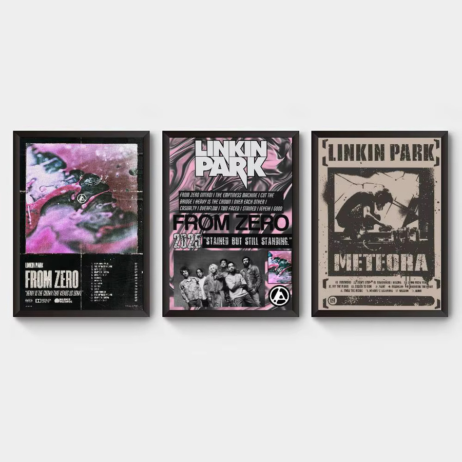 Wasserfester selbstklebender Wandaufkleber Linkin Park Album Kunstposter in Mehrfarbig - Bild 2