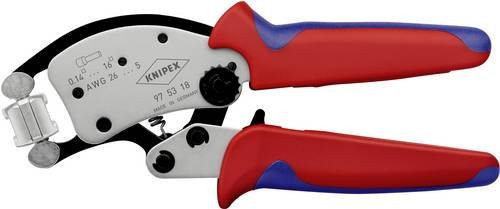 Knipex Twistor16 97 53 18 Selbsteinstellende Crimpzange für Aderendhülsen mit drehbarem Crimpkopf, 200 mm - Bild 1