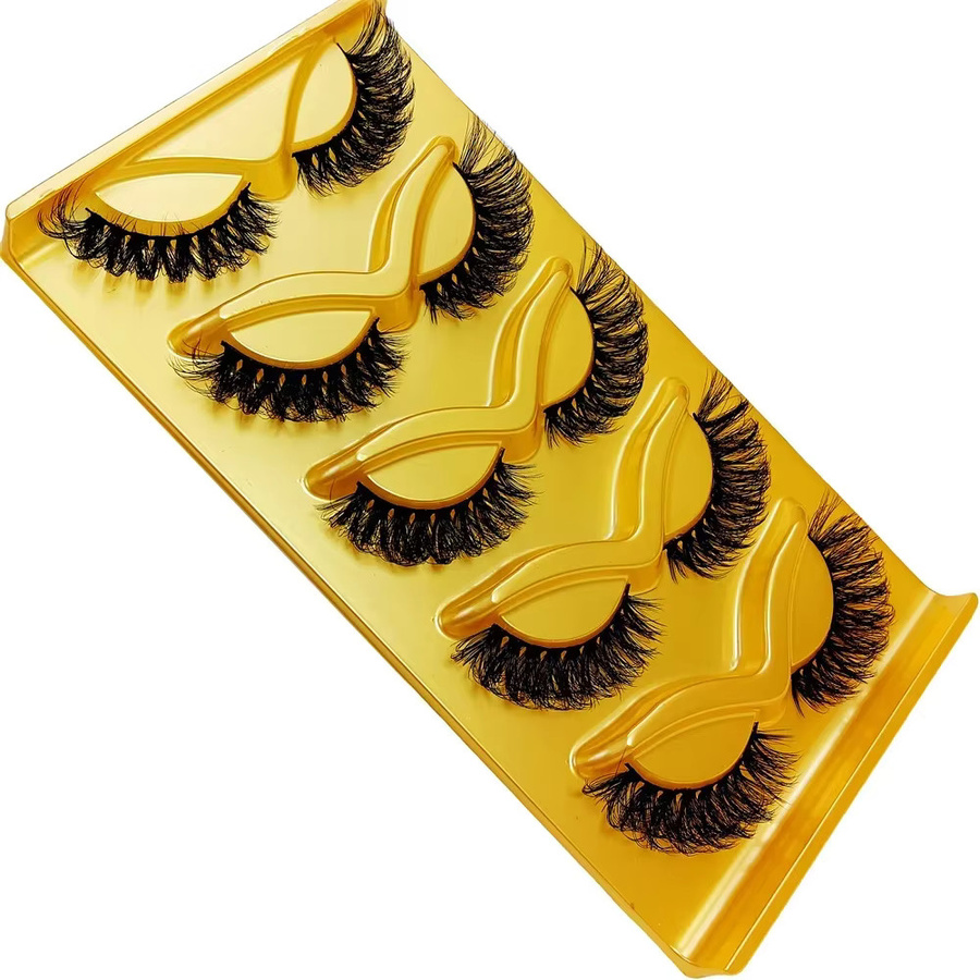 Künstliche Wimpern, Katzenauge, Black, Unisex, 5 Paar - Bild 3