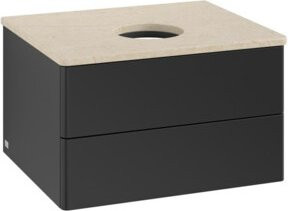 V&B Waschtischunterschrank Antao mit Beleuchtung in Blau, B/T/H: 60 x 36 x 50 cm - Bild 1