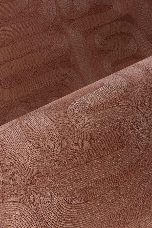 Arte Wallpaper Sarana Mahogany - Abstraktes geometrisches Vinyl Design in Braun - Bild 1