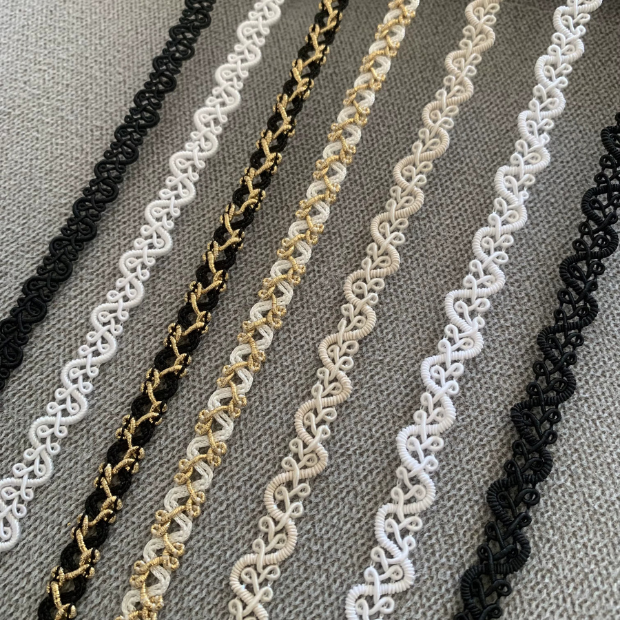 Schwarzes Spitzenband für DIY-Handwerk und Weihnachtsdekoration, 5 m Länge - Bild 2