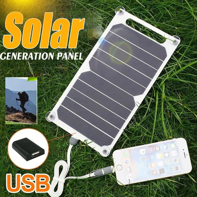 Sunpower Tragbares Solarpanel mit USB-Anschluss für Powerbank und Telefon, 5 V - Bild 1