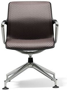 Vitra Unix Chair mit Vierstern Untergestell aus poliertem Aluminium in Silber - Bild 1