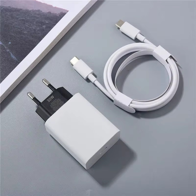 30W PD Schnellladegerät mit USB-C Kabel für Google Pixel 9 8 7 Pro XL Fold in Weiß - Bild 5