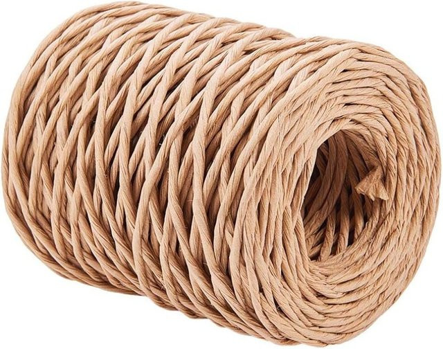Beiger floraler Eisenbindungs-Stieldraht aus Papier für Blumensträuße und DIY-Bastelarbeiten, 55 Yards, 2 mm Durchmesser - Bild 1