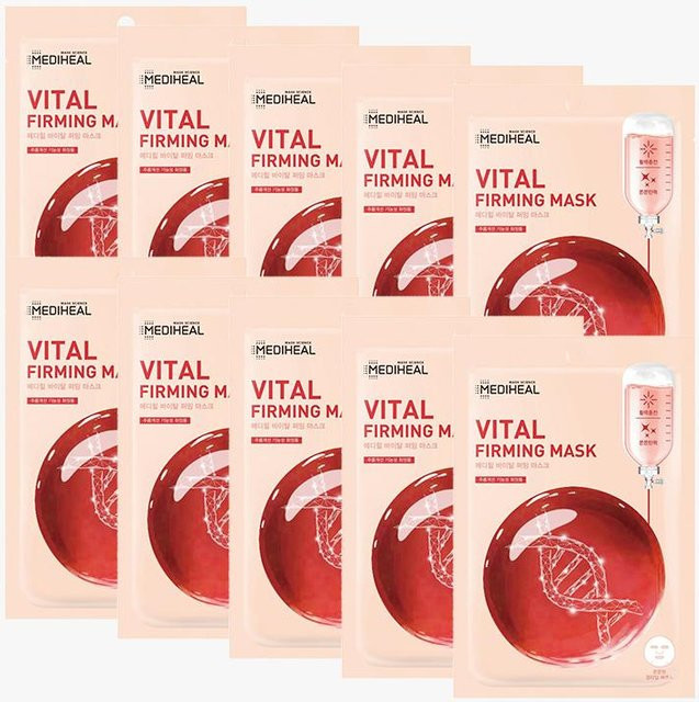 Mediheal Vital Straffende Masken Set, Kollagen, 10 x 20 ml, Trockene und Reife Haut - Bild 1