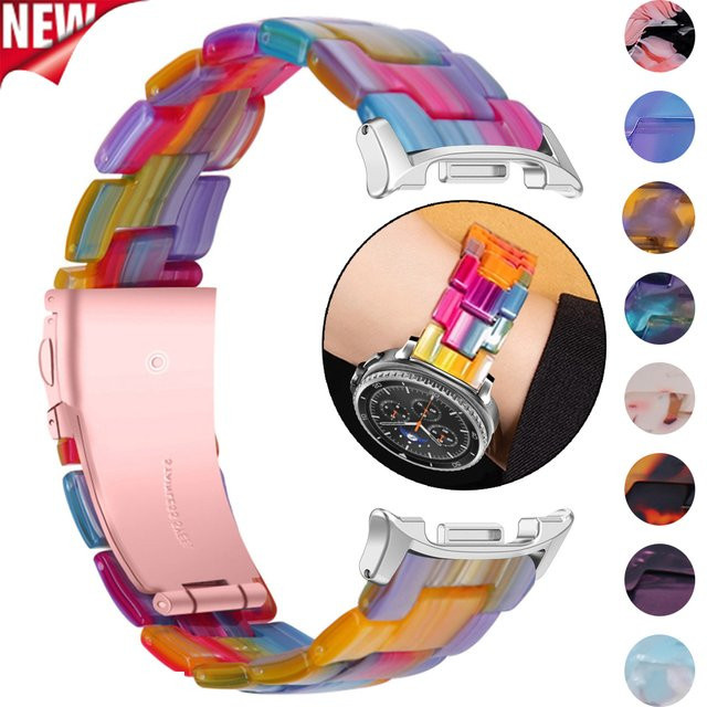 FancyWrist Uhrenarmband Harz, transparentes Gliederband, Unisex, Bunt - Bild 1