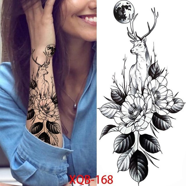 Temporäre Tattoo Aufkleber Flower Love, Unisex, Wasserdicht - Bild 1