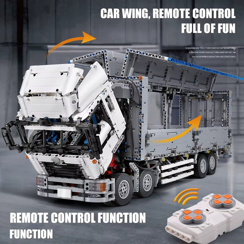 Mould King 13139 Technisches Auto, MOC-1389 APP&RC Motorisierte Flügelkarosserie-LKW-Bausatz, Bausteine - Bild 4