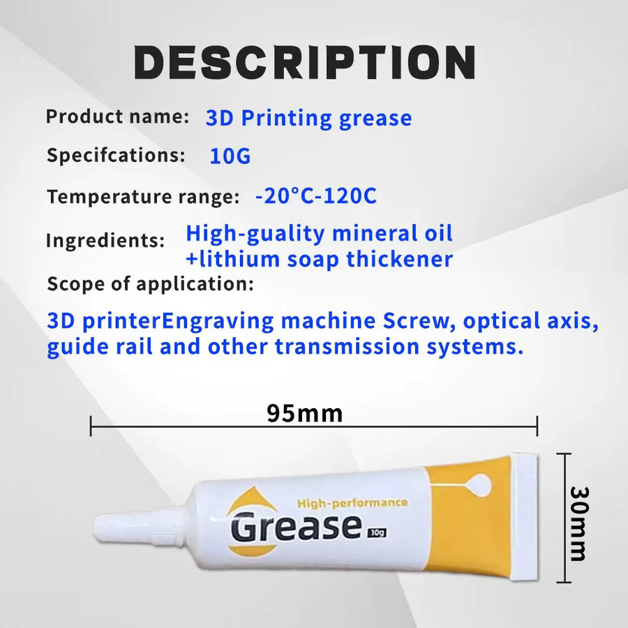 TWO TREES Getriebefett für 3D-Drucker zur Geräuschreduzierung und Schmierung von Führungsschienen für Bambulab X1c P1S P1P und Ender3 - Bild 2