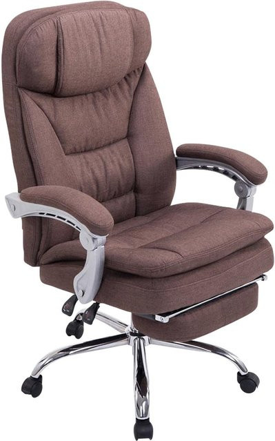 TPFLiving XL Bürostuhl Troja in Schwarz mit Stoffbezug und Armlehnen für dein Home-Office - Bild 1