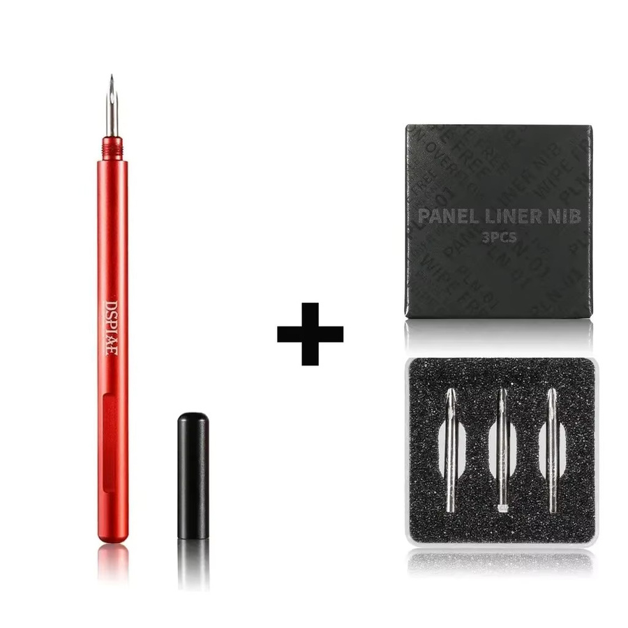 DSPIAE AT-PL Modell Seepage Line Pen Färbewerkzeug mit Edelstahlspitze und rutschfestem Metallgriff in Rot - Bild 4