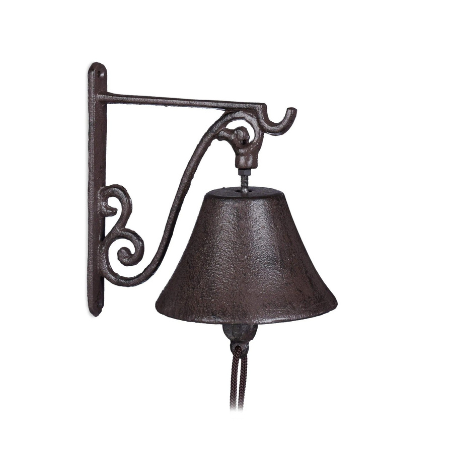 Relaxdays Türglocke aus Gusseisen im Landhausstil, Farbe: Karamellbraun, B/T/H: 13 x 11 x 15 cm - Bild 2