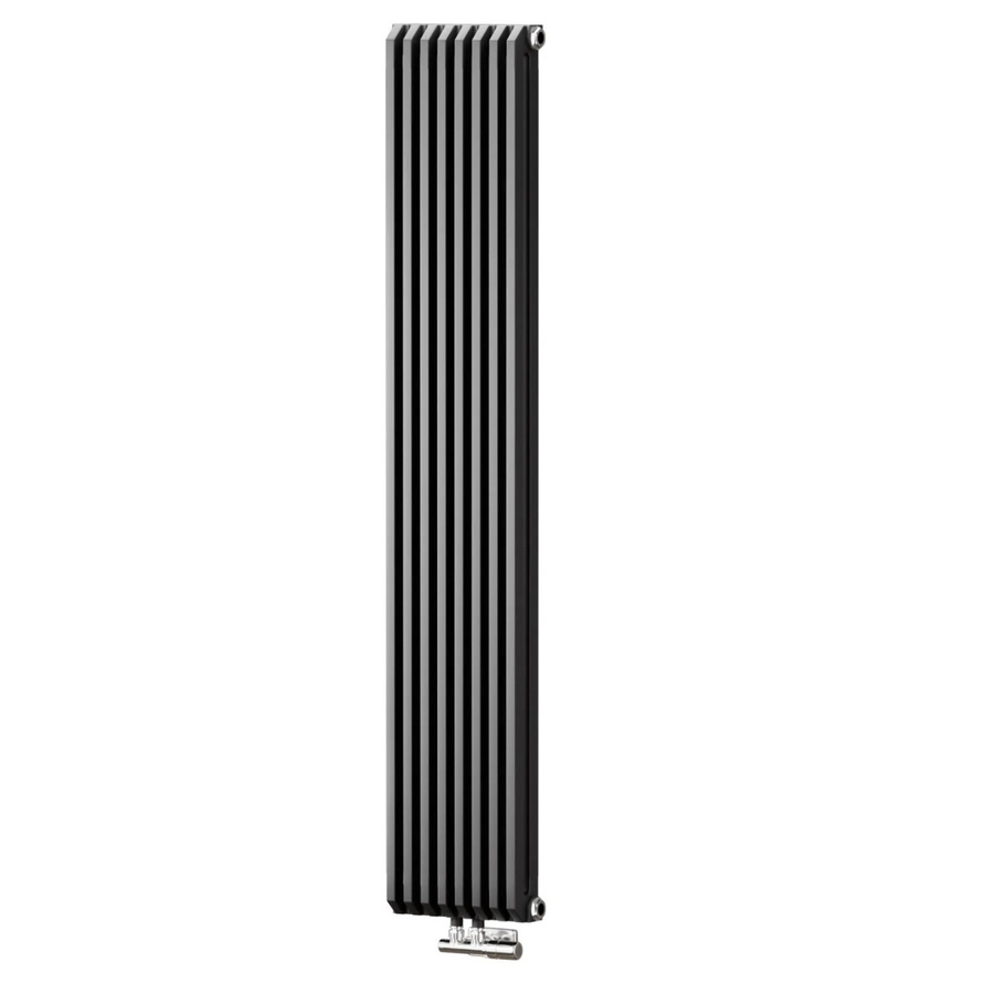 Emke Paneelheizkörper Doppellagig Flachheizkörper in Anthrazit mit Seitenanschluss, B: 180 cm, H: 35 cm, 1611W - Bild 2