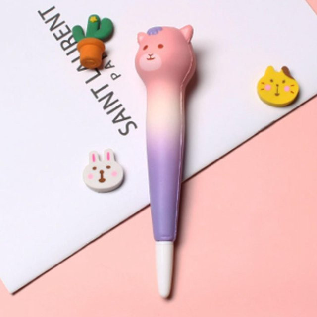 Kawaii Gel-Tintenstift Pink Bear mit weichem Squishy für Stressabbau und glattes Schreiben - Bild 1