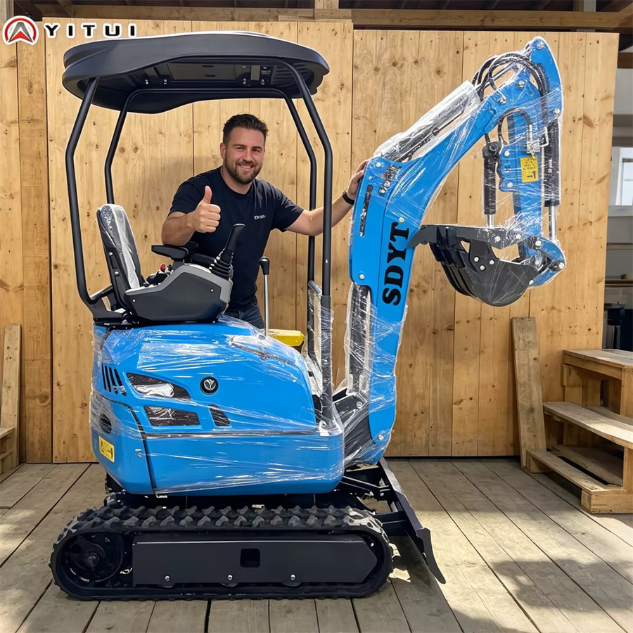 YITUI Minibagger 1,3 Tonnen mit Kabine in Blau - Bild 2