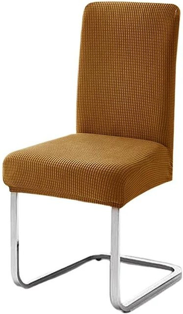 Yiran Furniture Verstellbare Stuhlbezüge aus Jacquard Spandex in Braun - Bild 1