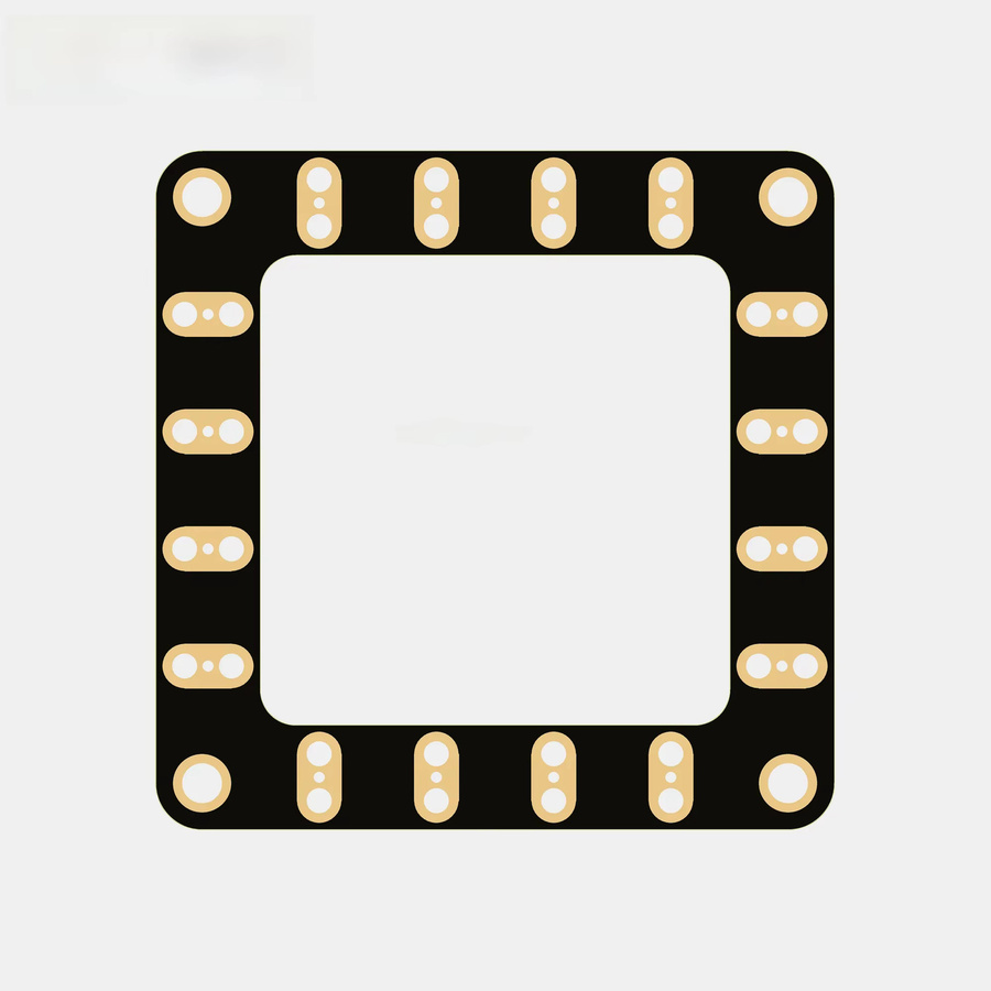 GD-PARTS FR4 PCB Board für DIY Hifi Audio Röhrenverstärker, 2U, 24K vergoldet, Schwarz, B/T: 58 x 58 mm - Bild 3