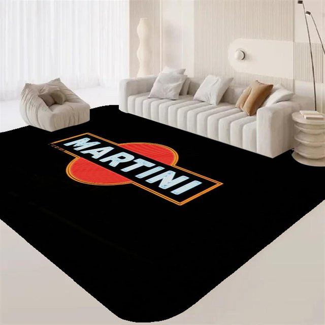 Karpetti Bereichsmatte Martini Racing Logo, Schwarz, B/T: 120 x 80 cm, rutschfest und waschbar - Bild 1
