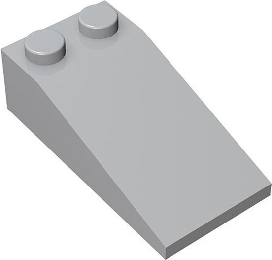 Yiran toy Schrägstein 18 2 x 4 Löcher Schräge Säulen Stein 10-teiliges Set licht grau - Bild 1