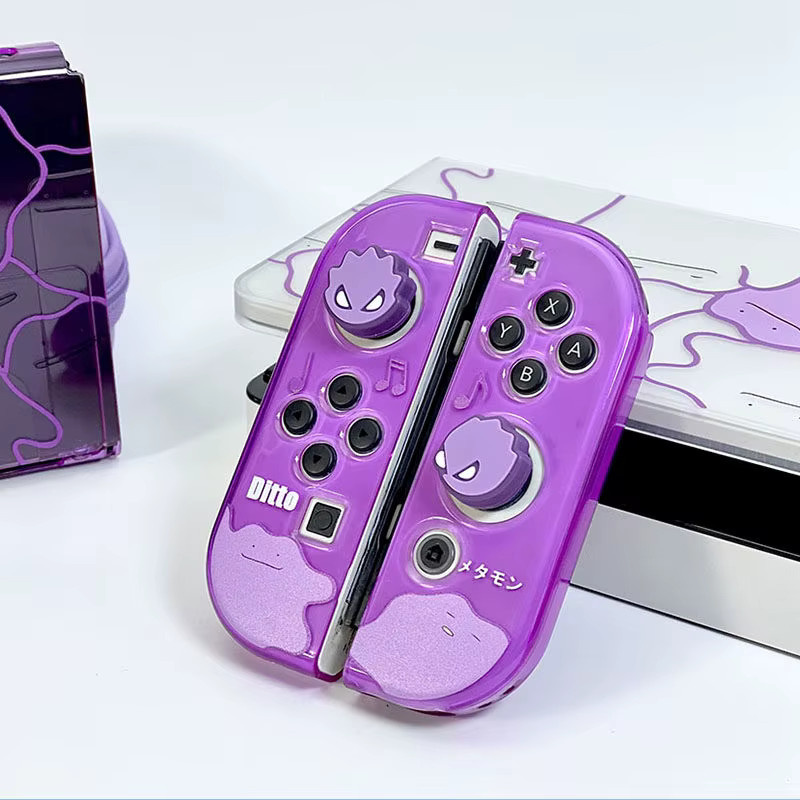 Stoßfeste und kratzfeste Hartschutzhülle im lila Ditto-Design passend für Nintendo Switch, Switch Lite und Switch OLED - Bild 3