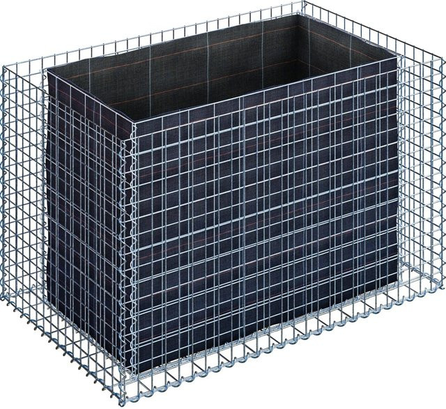 Gabiona Eckiges Gabionen-Hochbeet aus Stahl in Silbergrau B/T/H: 80 x 130 x 80 cm - Bild 1