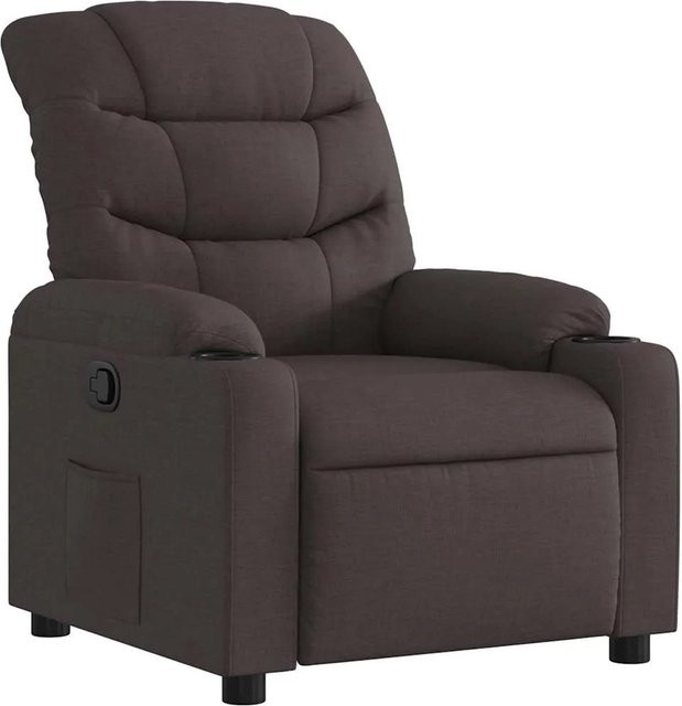 vidaXL Relaxsessel Dunkelbraun mit Stoffbezug und Armlehnen - Bild 1